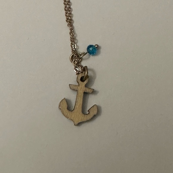 Blue Anchor Pendant Necklace - Picture 4 of 4